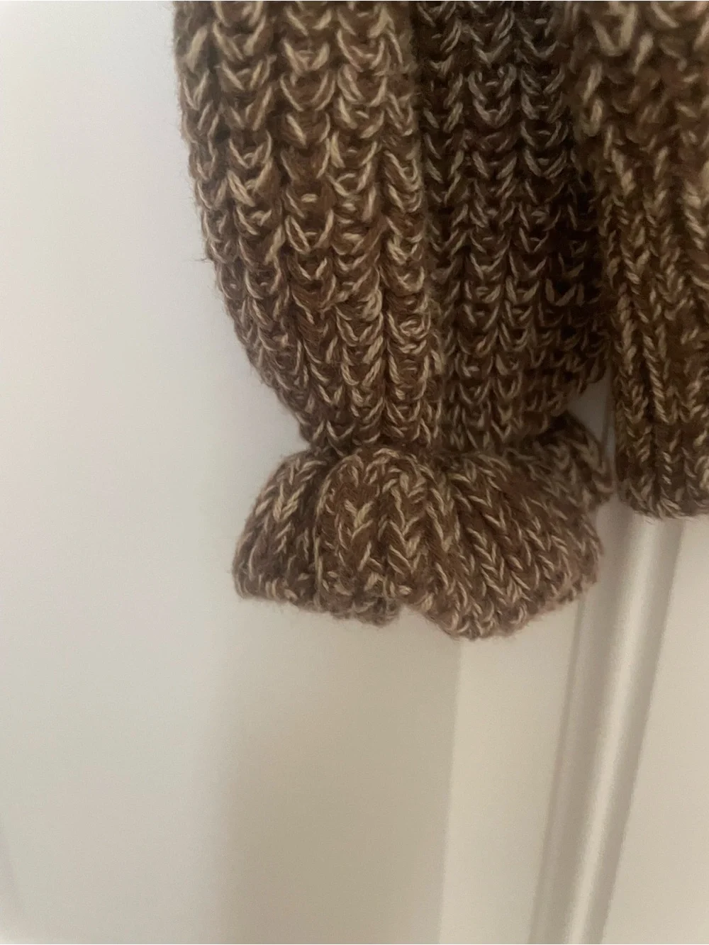 Baby GAP Marled Brown Button-Up Knit Cardigan